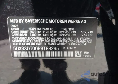 2024 BMW X4 xDrive30I from USA, damaged, VIN 5UX33DT00R9T88295